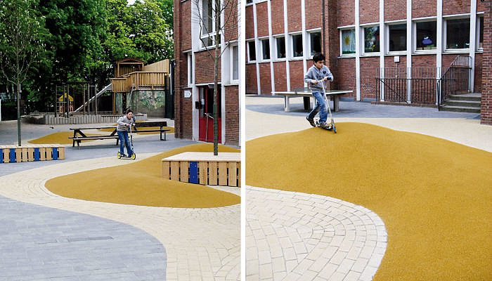 Moderne Schulhofgestaltung