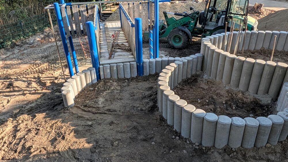 Grundschule Heidberg Norderstedt – Baufortschritt Tobehügel, Oktober 2025